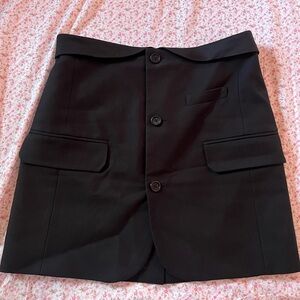 The cutest black button up helmet lang mini skirt 🖤😻